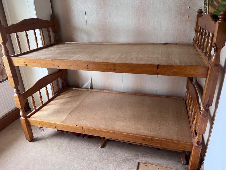 Wooden Bunk Beds or 2 single beds. PINE Great for Kids Room