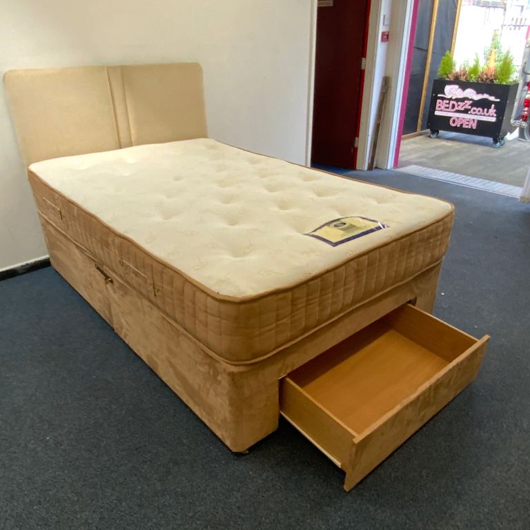 Small Double Bed with End Storage Drawer