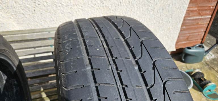 Two used Pirelli P Zero tyres