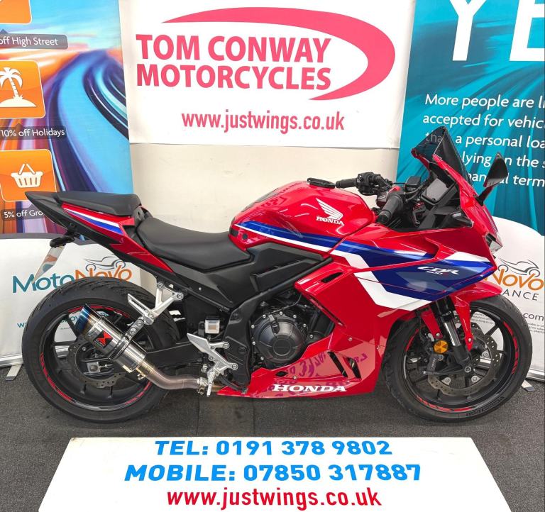 HONDA CBR500R A-R. 2024(24), 7,492 MILES, FSH, IMMACULATE BIKE, EXTRAS, £4995