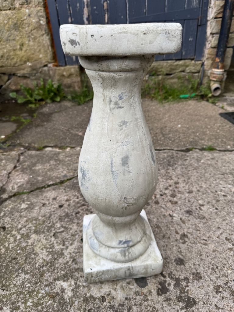Large Baluster Candlestick Stone Garden Pedestal Ornament