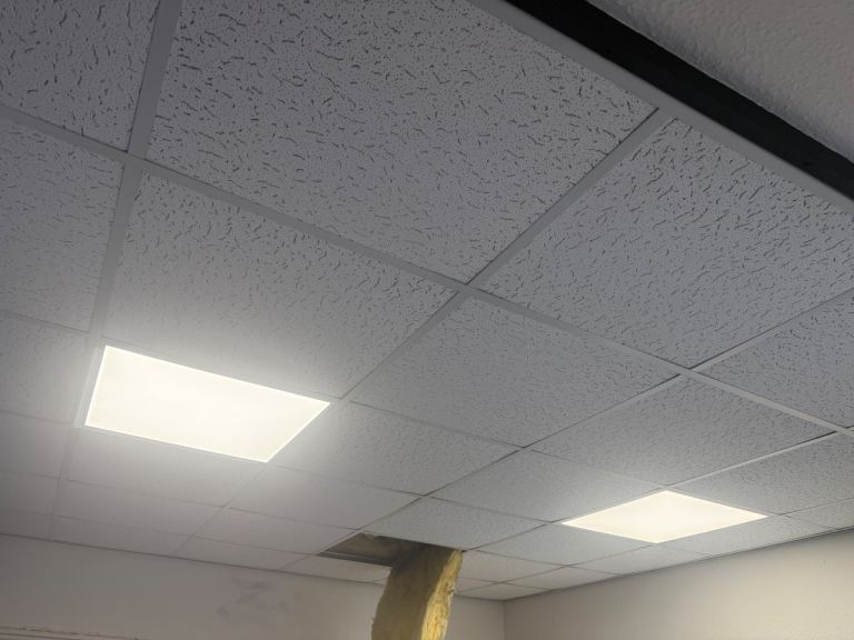 Suspended ceiling tiles and grid 