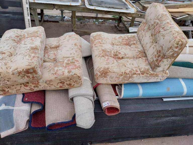 Caravan side dinette cushions 