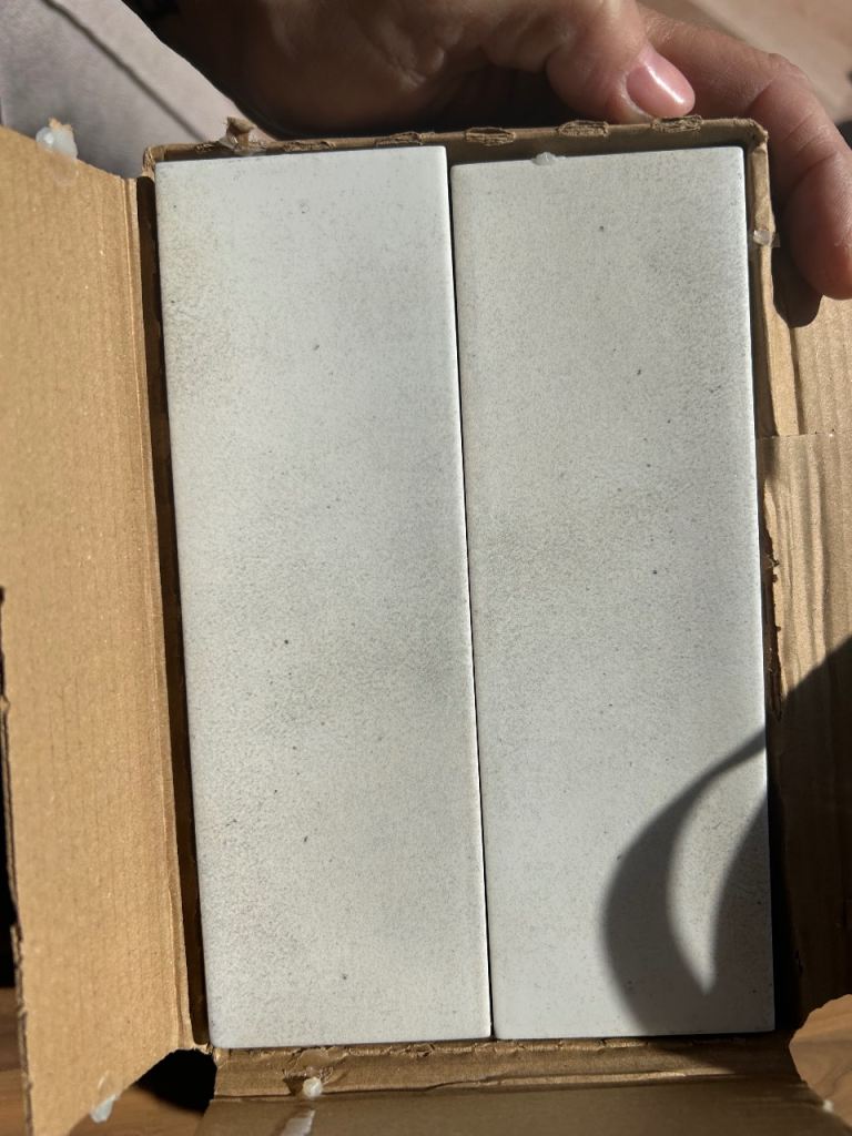 11 boxes Equipe Raku White 6x18.6 cm tiles