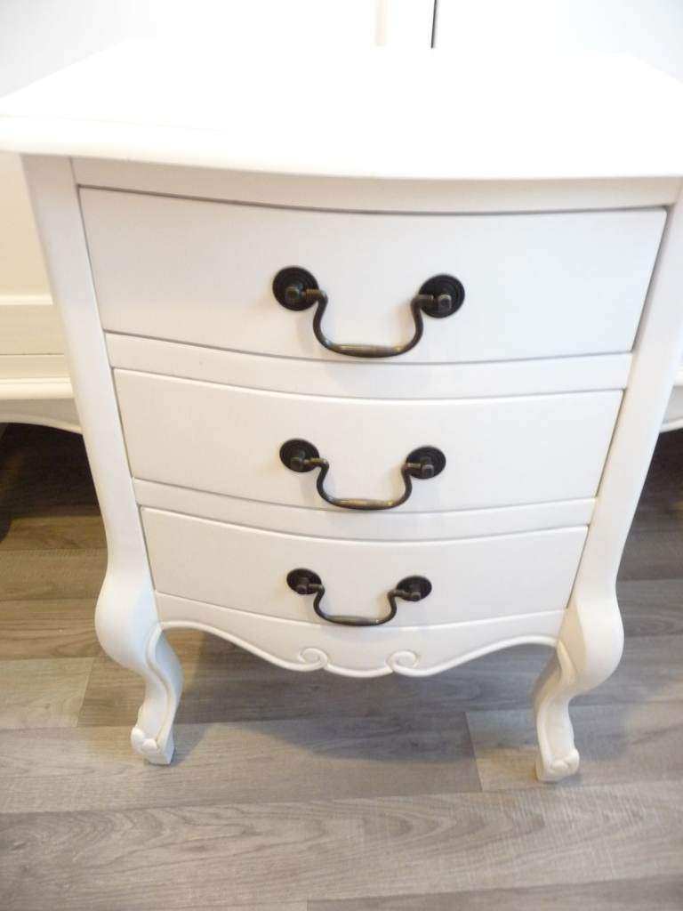 Juliette French Repro White Bedside Drawers