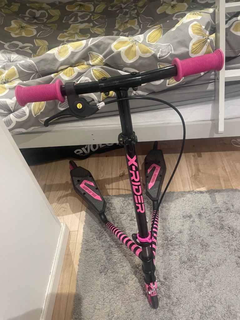 X-RIDER Scooter – Black and Pink, Good Condition