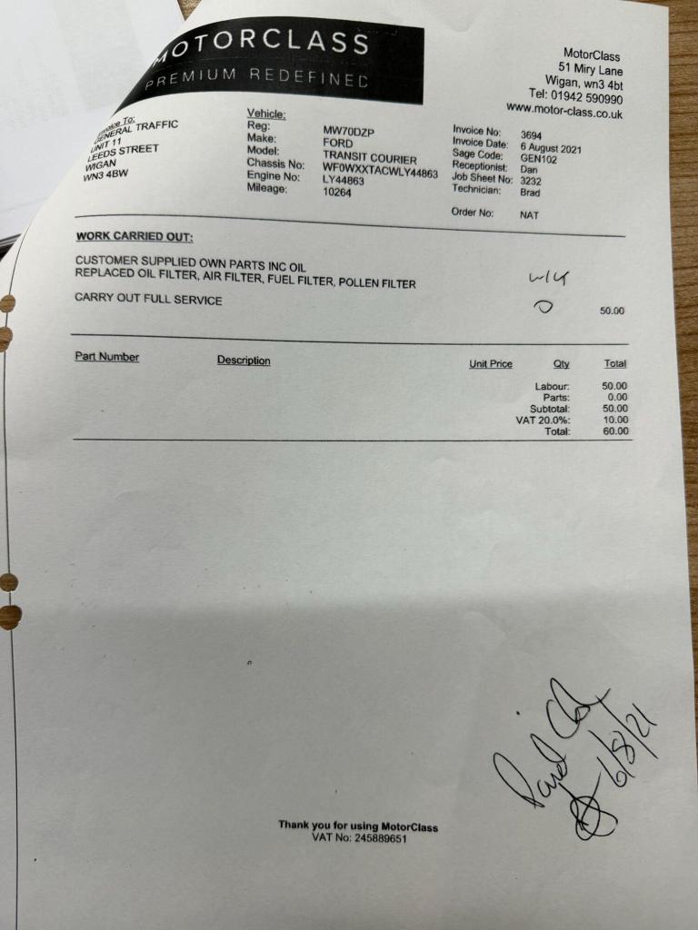 2020 Ford Transit Courier 1.5 TDCi Leader Van [6 Speed] PANEL VAN DIESEL Manual