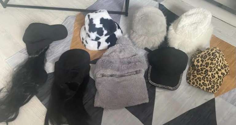 Bundle of Hats and Wigs – Various Styles, Good Condition