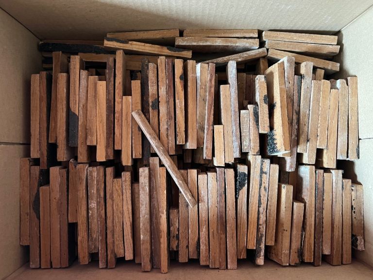 Teak wood finger parquet flooring
