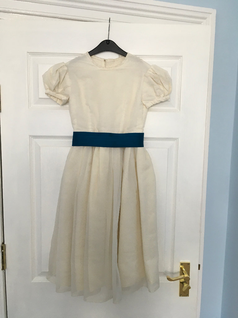 Girl’s handmade white vintage party dress