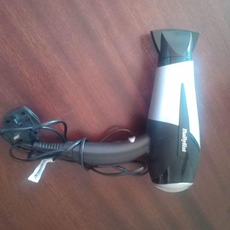 Babyliss Hair Dryer – Good Condition, Black and White