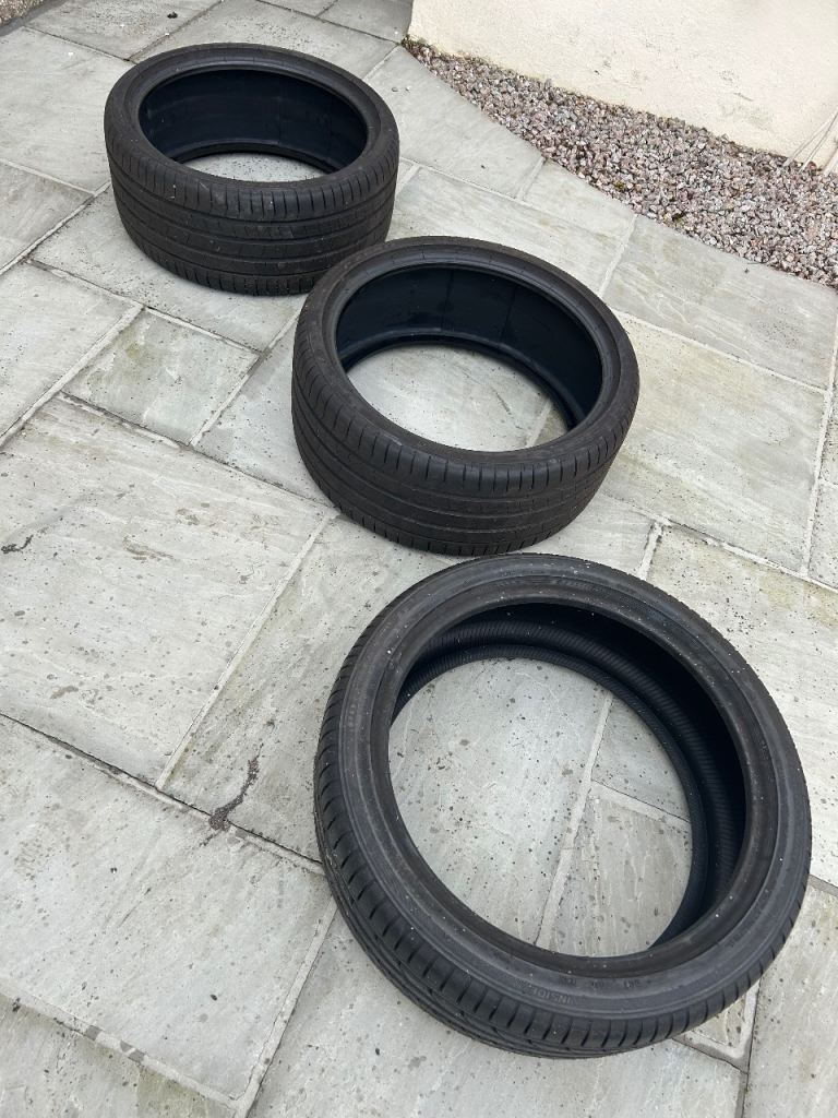 3 x run flat tyres BMW 5 series