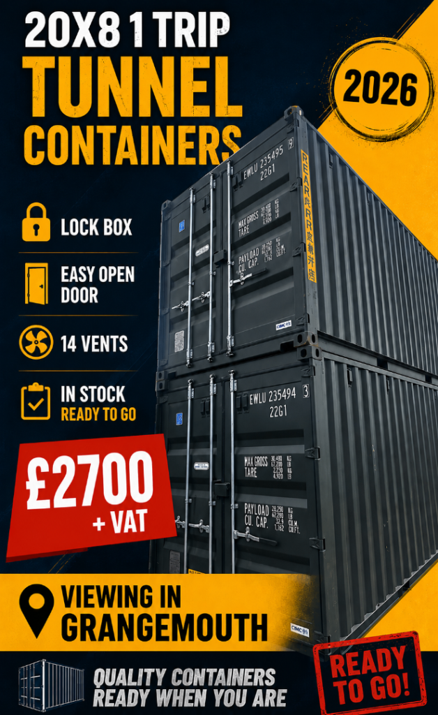 20x8 tunnel shipping containers 
