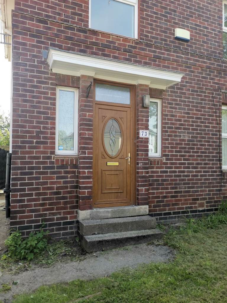 Three-bedroom house in Shiregreen; large garden and off-road parking, central heating, unfurnished.