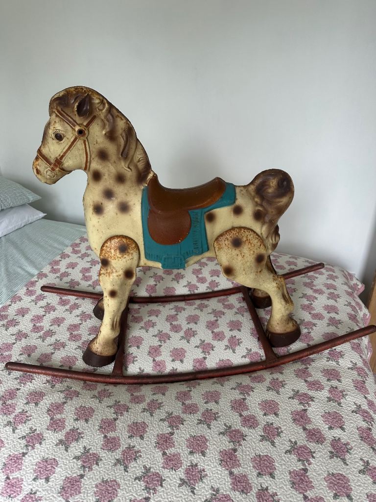 Vintage Mobo tin rocking horse 