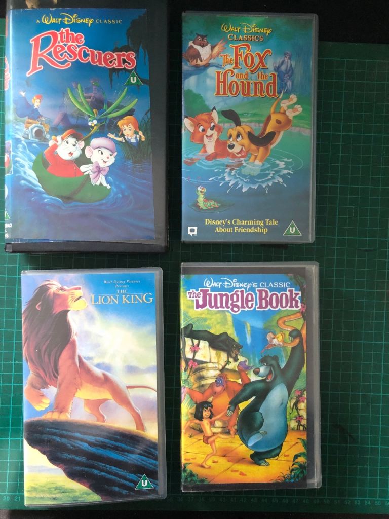 4 Walt Disney VHS Tapes Classic Animated Film Video Collectable,others Available