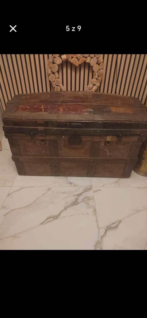 Vintage Wooden Travel Trunk – South African Railways – Antique Luggage