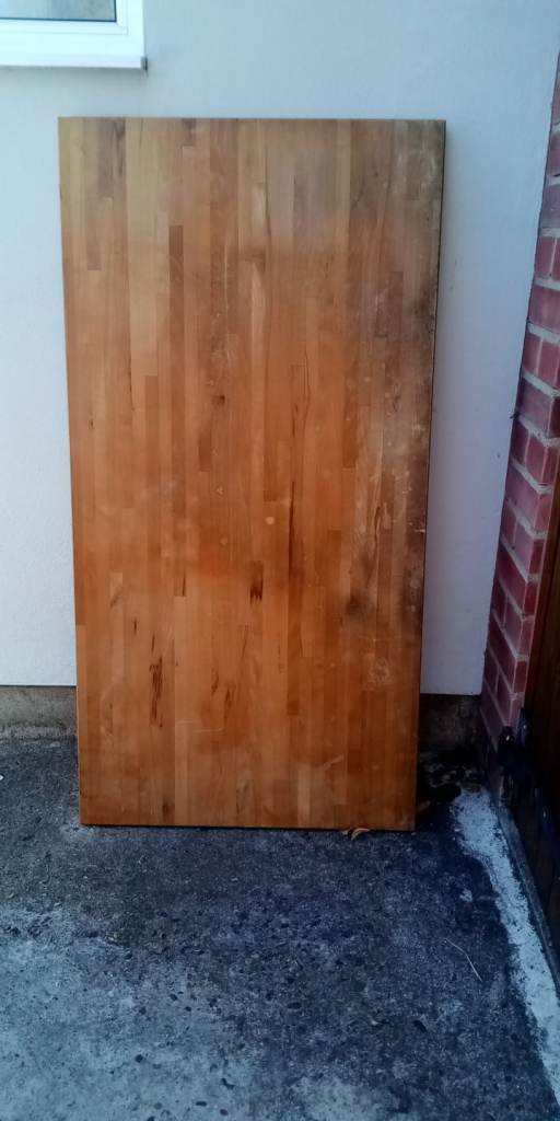 Solid wood table. House. Computer. Workshop