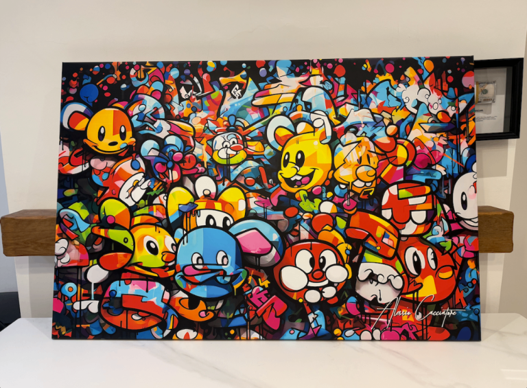 Graffiti Wall Art Canvas, Street Art Painting Framed