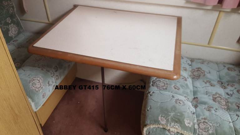 Caravan motorhome camper or boat table - not free standing (attached to the wall)