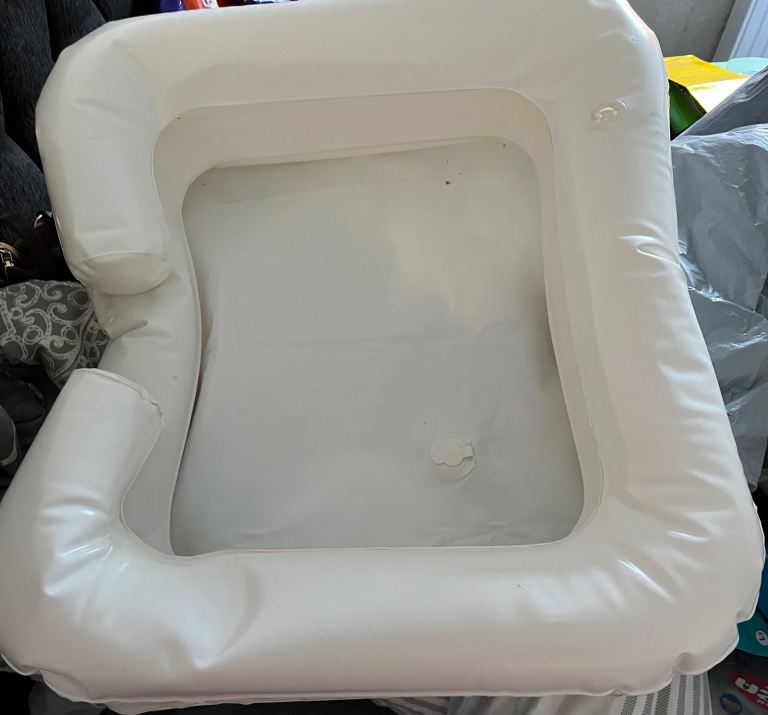 image for Inflatable hair washing sink to aid disabilities 