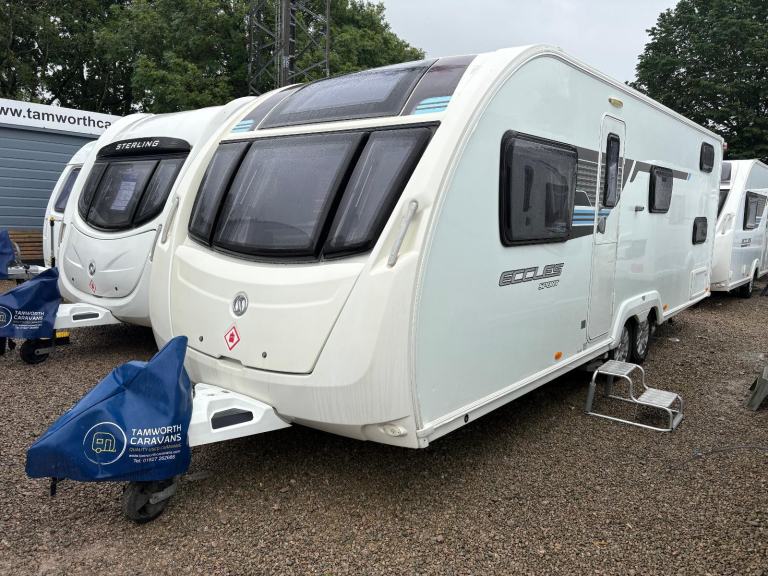 STERLING ECCLES SPORT 636- 6 BERTH TWIN AXLE CARAVAN,FIXED BUNK BEDS +MOTORMOVER