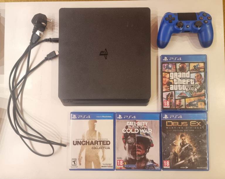 PS4 Slim + Games (PlayStation 4)