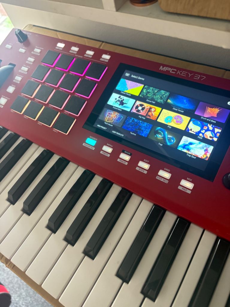 Akai MPC Key 37 Synthesizer – Red, As Good As New