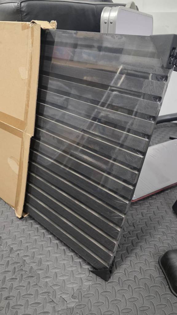 1pcs Dark Grey 240cm x 60cm Acoustic Slatted Wall Panel