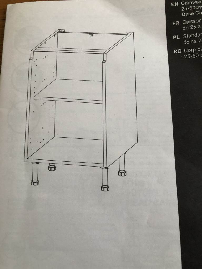 B&Q BASE UNIT. Caraway Innovo. 60cm wide/25cm..
