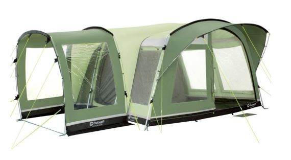 Outwell Monterey 5 tent with footprint, carpet and side extension