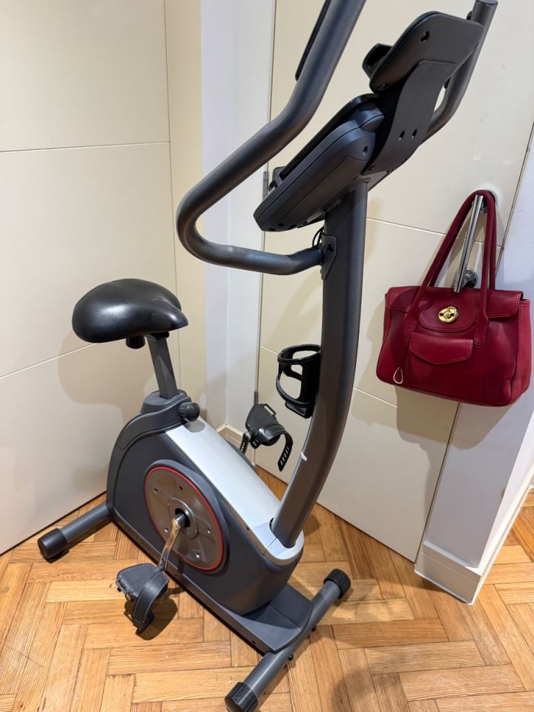Used once exercise bike with heath rate and app 