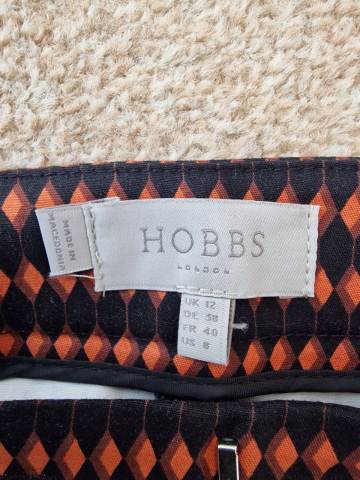 hobbs cigarette trousers HOBBS Geo Diamond Print Trousers Sz 12 🔸 Luxury Black & Orange Cigarette  Pants | in Peterborough, Cambridgeshire
