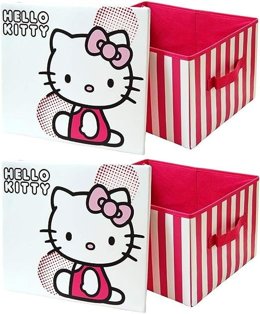2 Brand new Hello Kitty storage boxes Size approx of each box 34x29x20cm