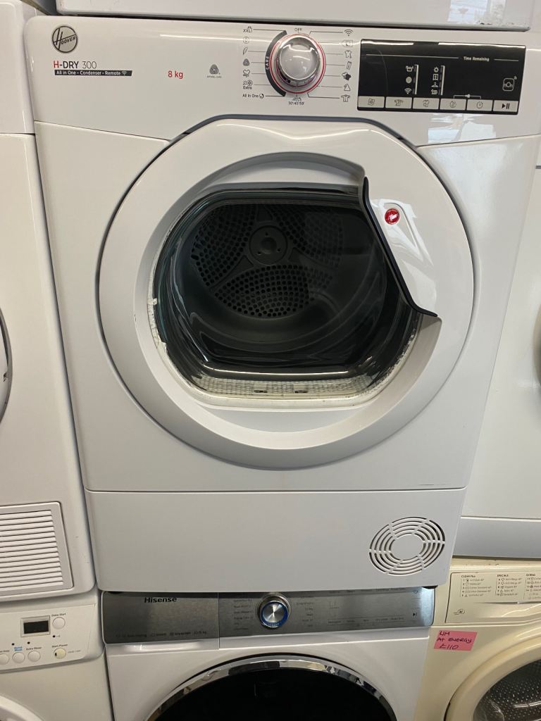 🚚✅WHITE HOOVER 8KG LARGE CAPACITY CONDENSER TUMBLE DRYER WE DELIVER
