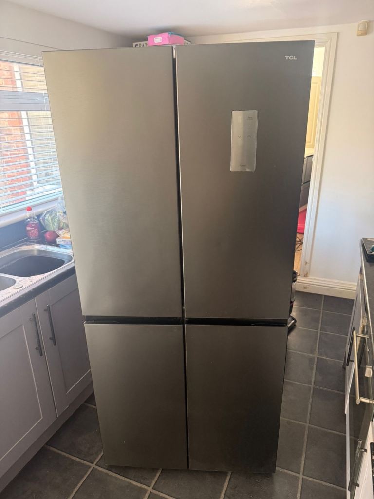 TCL American Fridge Freezer – Grey, Good Condition