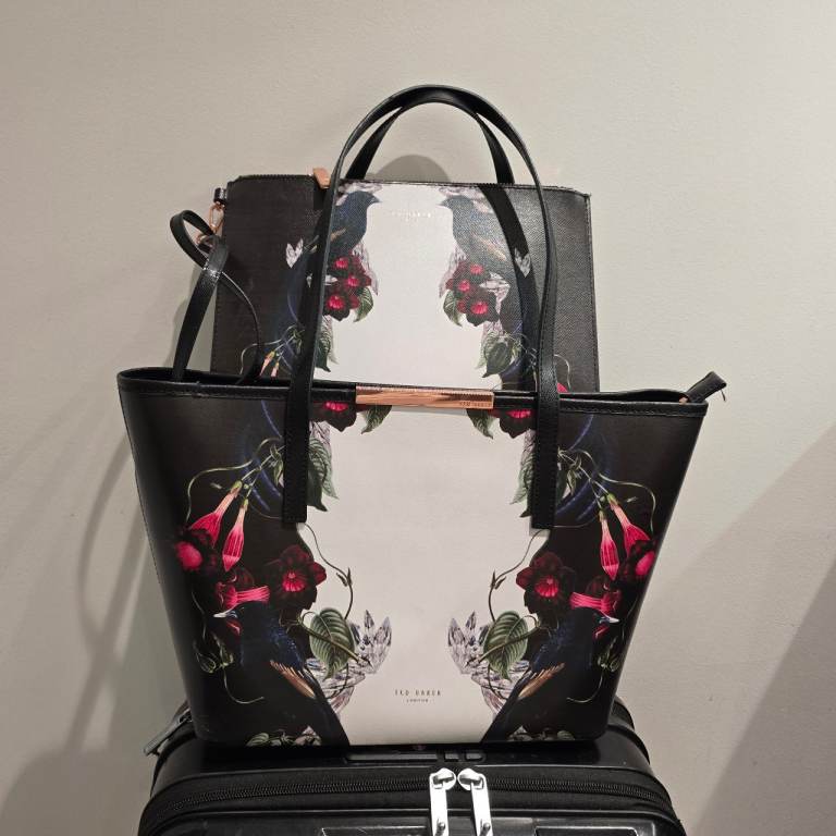 ted baker bovine leather floral gym shop laptop tote holdall satchel bag clutch