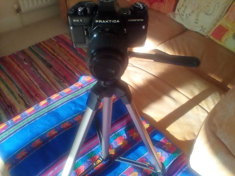 Vintage Praktica BC1 Camera and Stand.