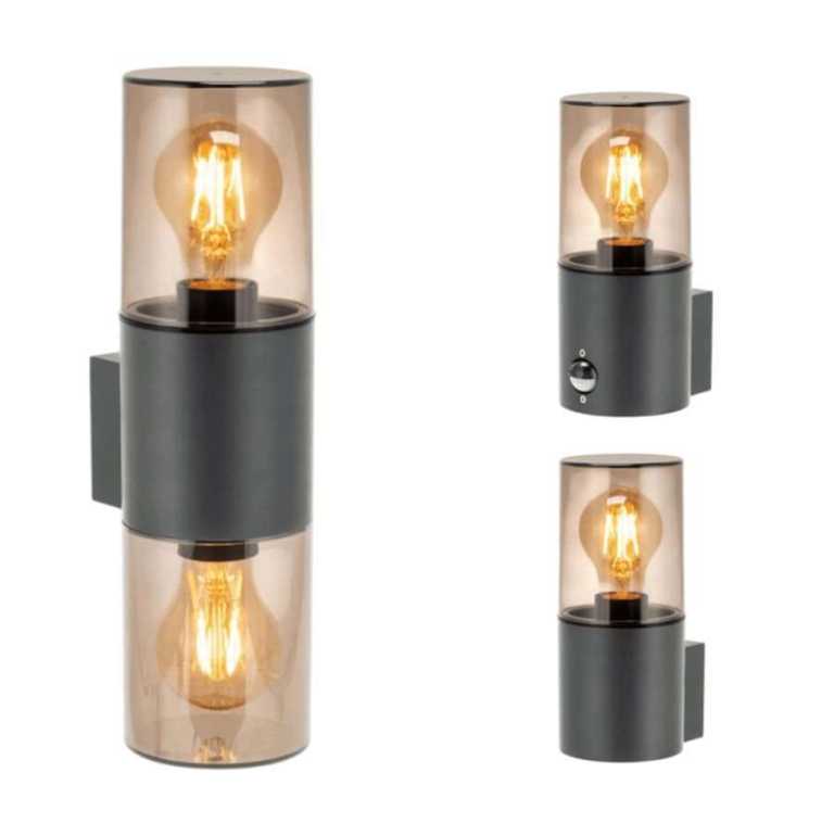 Exterior Up & Down Wall Light in Anthracite - Modern Aluminium Outdoor Lighting