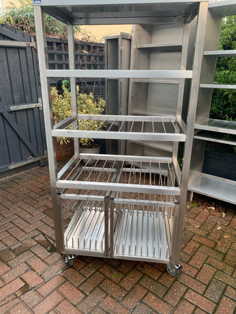 Stainless Steel Shelving very heavy duty with tray holder commercial kitchen