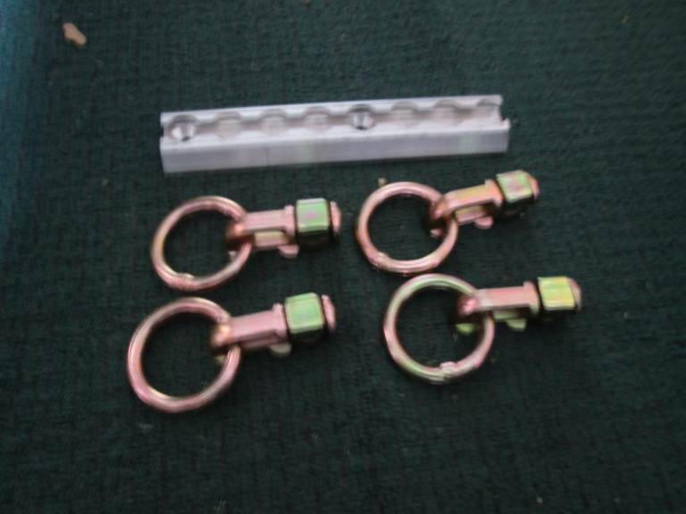 4 x Tracking Cargo  8 mm Tie Ring  / Ratchet Lash  Mountings  New Fits all Unwin, Koller NMI    