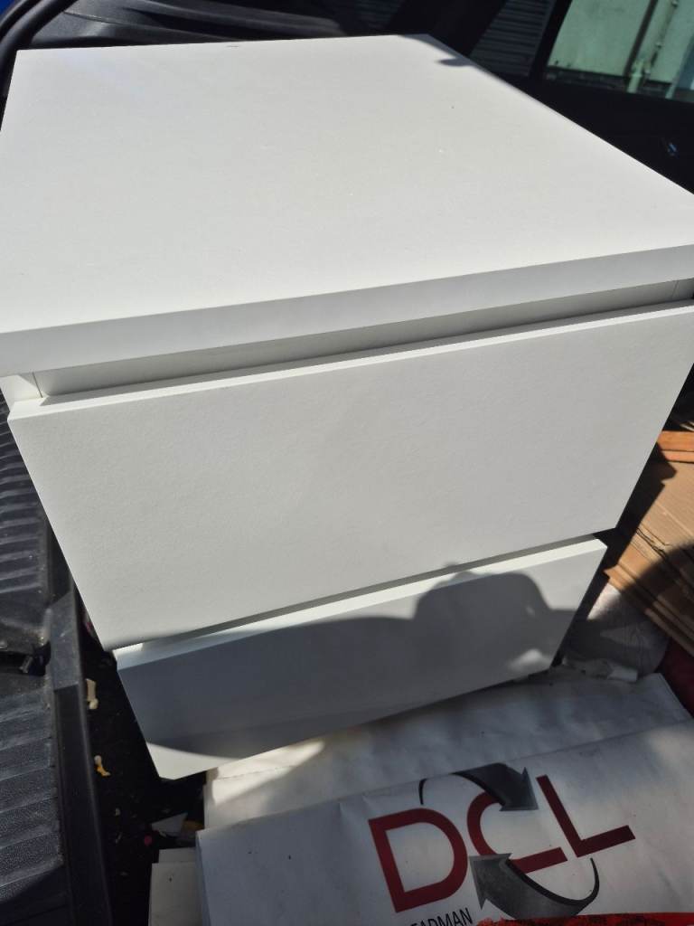 IKEA White 2-Drawer Chest of Drawers / Bedside Table