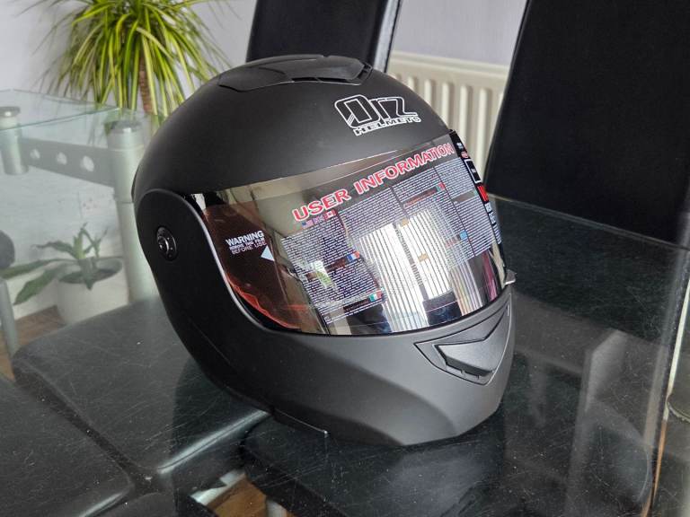 Orz Modular Flip-Up Motorcycle Helmet in Matte Black (Size Large) - Unused / Like New