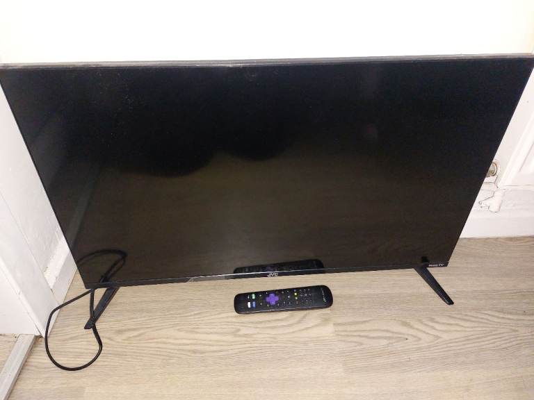 32" Jvc roku tv with remote faulty for spares or repairs read description