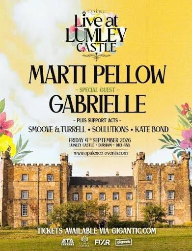 Live at Lumley Castle VIP 2 tickets 