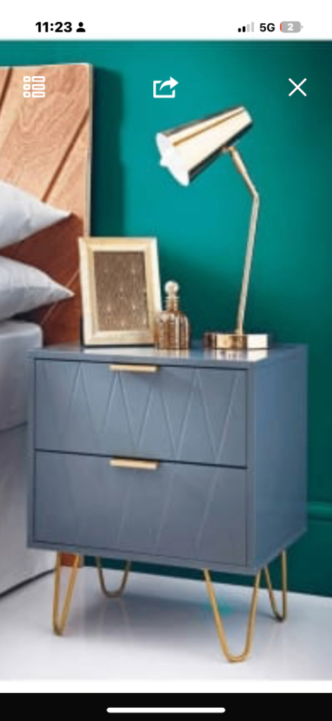 Brand new grey beside table 