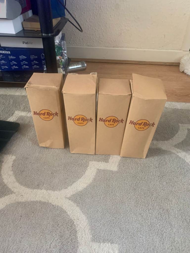 Hard Rock Orlando Pilsner Beer Glasses new in box
