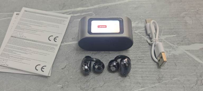 Lenovo Open Ear ClipOn Wireless Bluetooth Headphones RS105 