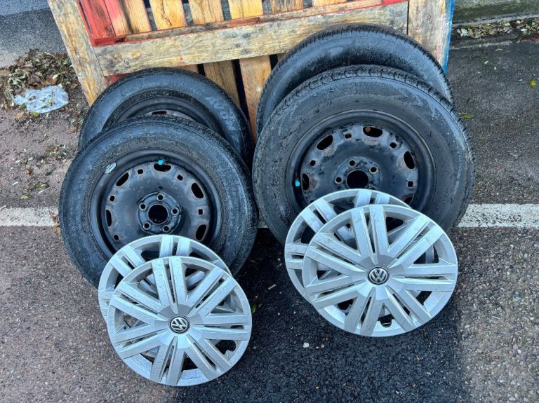 VW Polo 14” Steel Wheels & Tyres Used Spares Repairs 