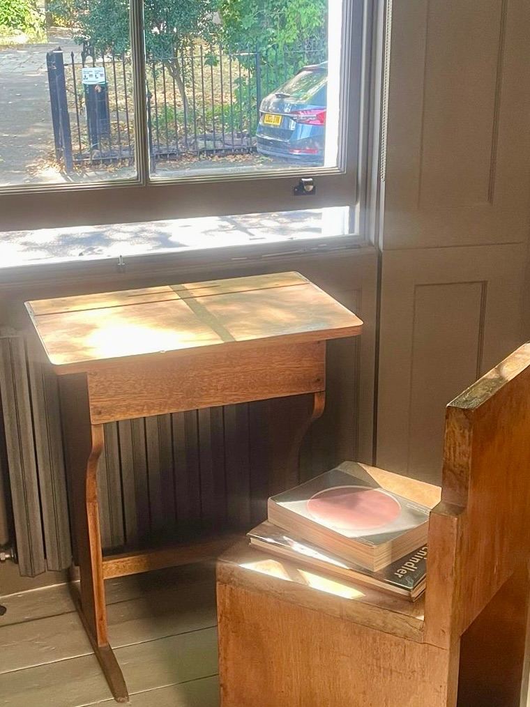 Vintage Japanese school desk 